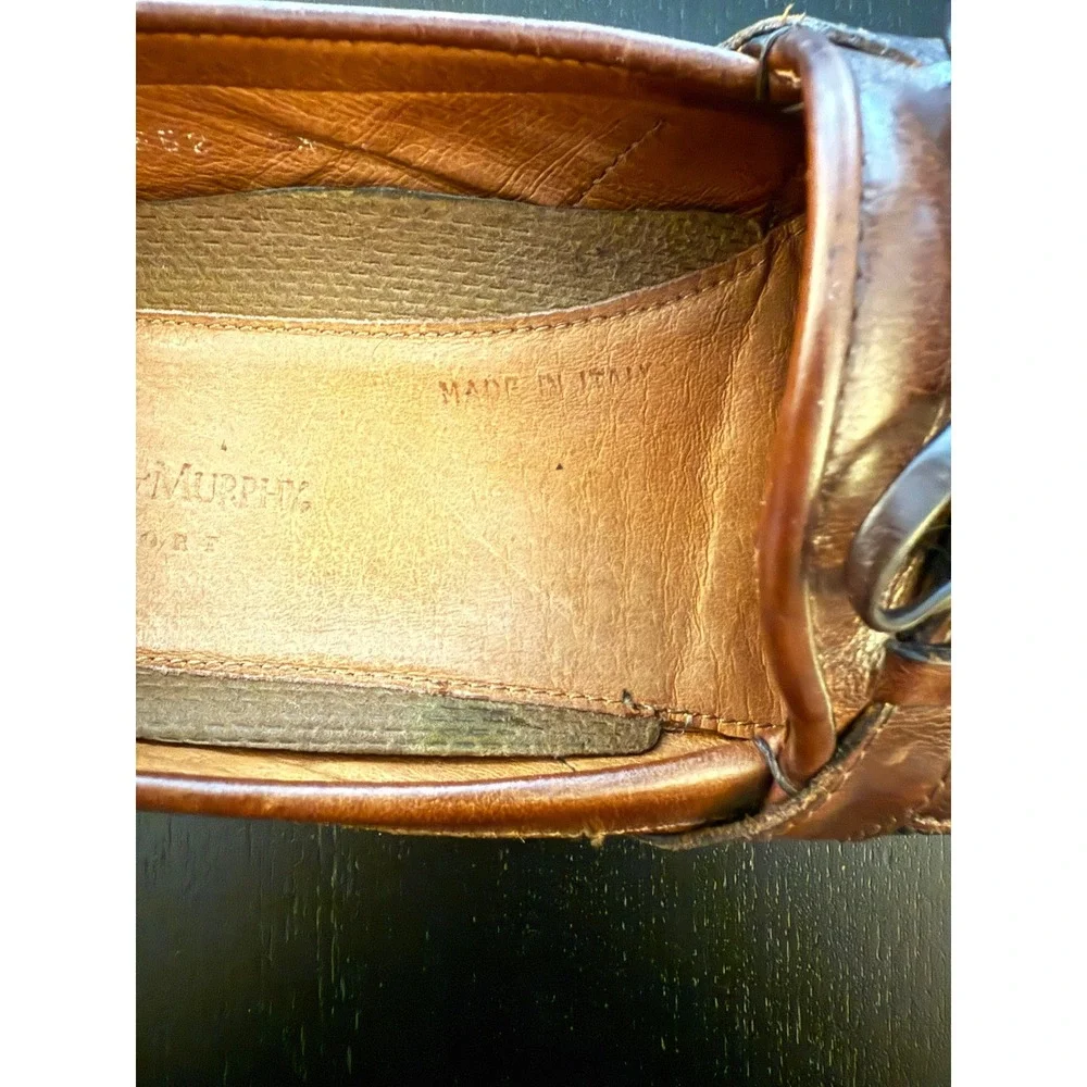Johnston & Murphy Tasseled Kiltie Loafer Mens‎ 9.5M Black/Brown Leather Slip-On
